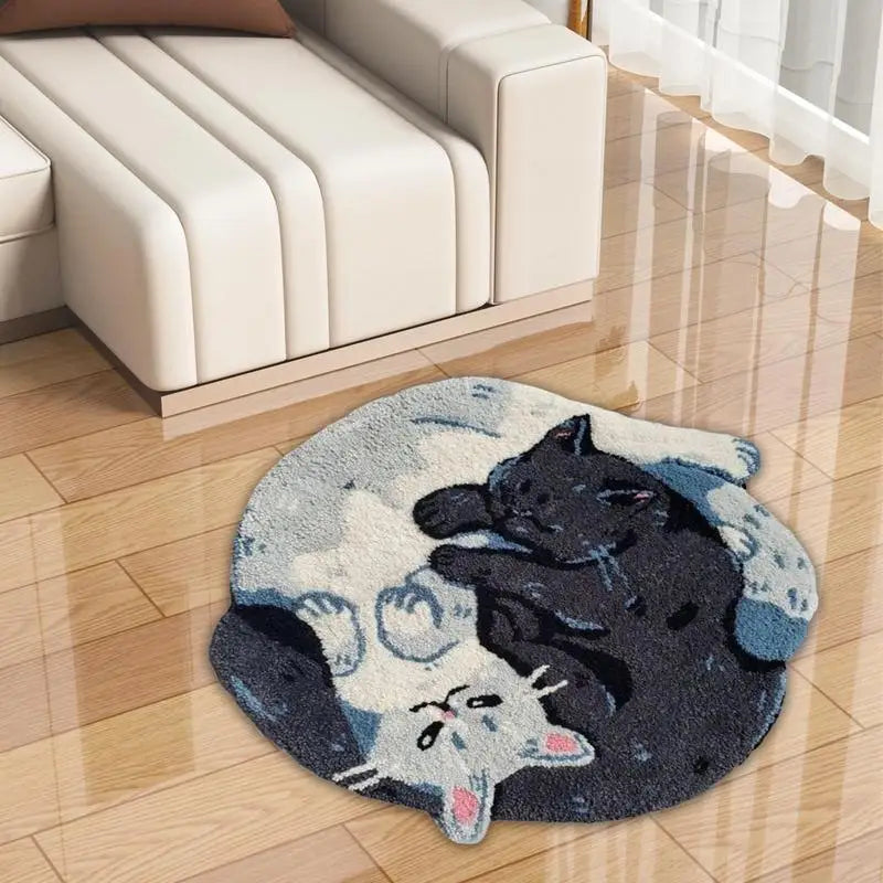 Hugging Cat Bath Mat