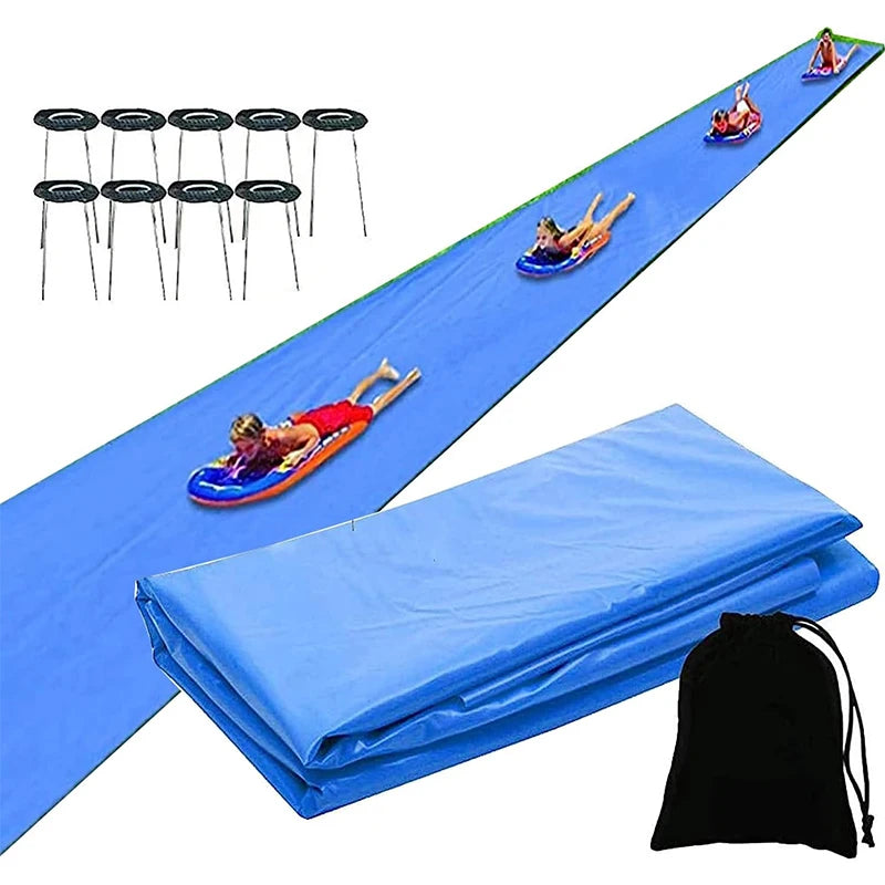 8M Heavy Duty Lawn Slip Water Slide – Waterproof Backyard Slip & Slide Tarp for Outdoor Summer Parties and Water Games