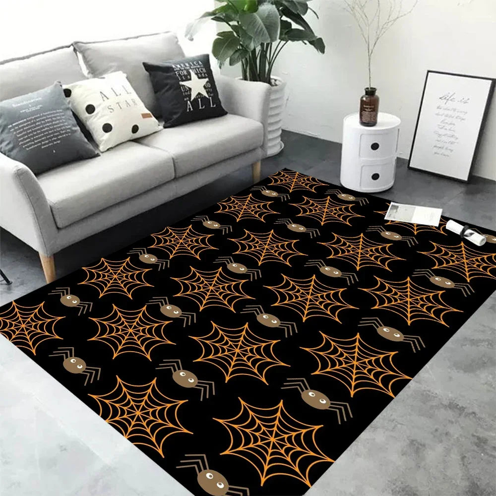 Terrifying Halloween Pumpkin Lantern Carpet Small Rugs for Bedroom Washroom Floor Mat Bedroom Decoration Outdoor Rug