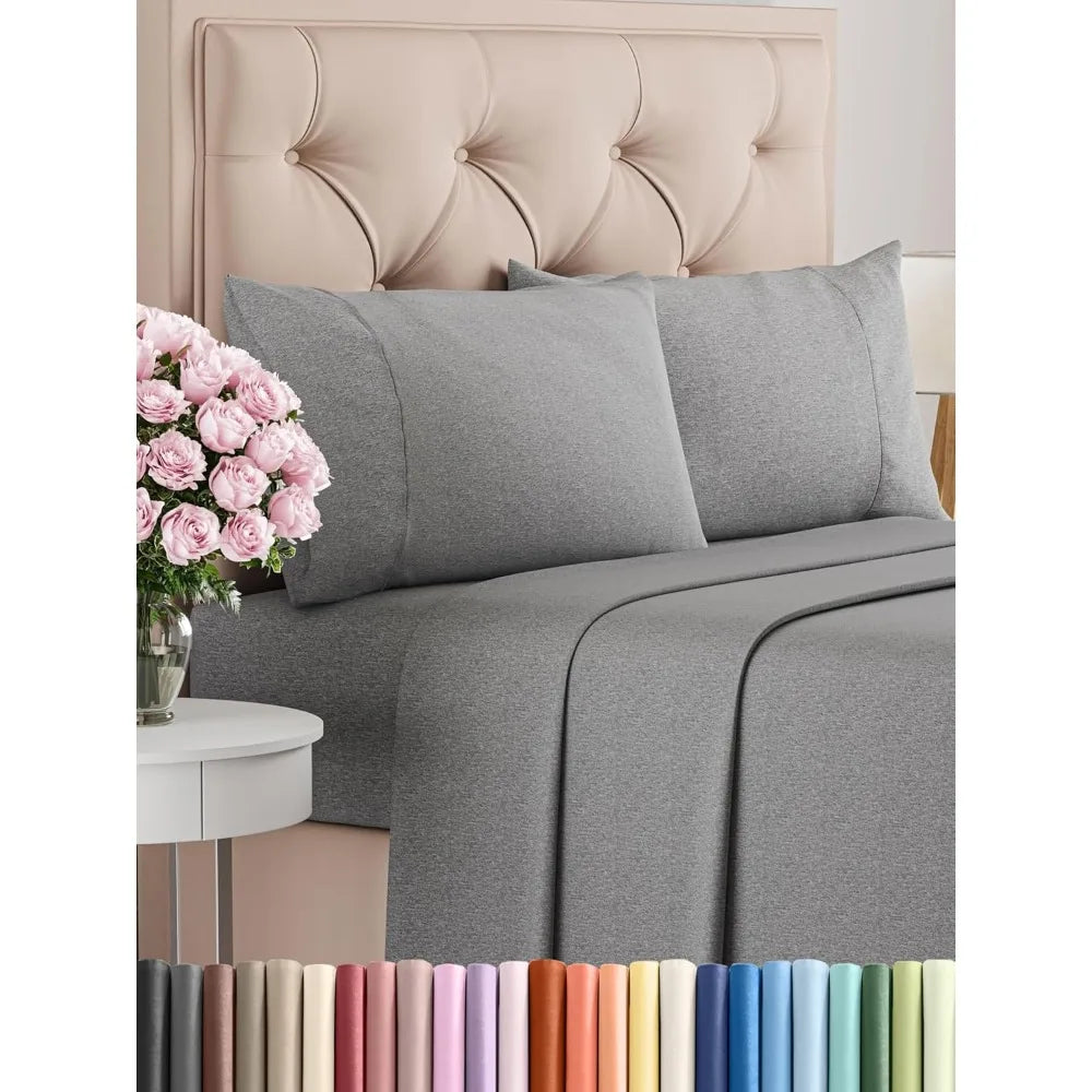 California King 4-Piece Sheet Set – Soft, Breathable & Cooling Hotel Luxury Bedding for Women, Men, Kids & Teens