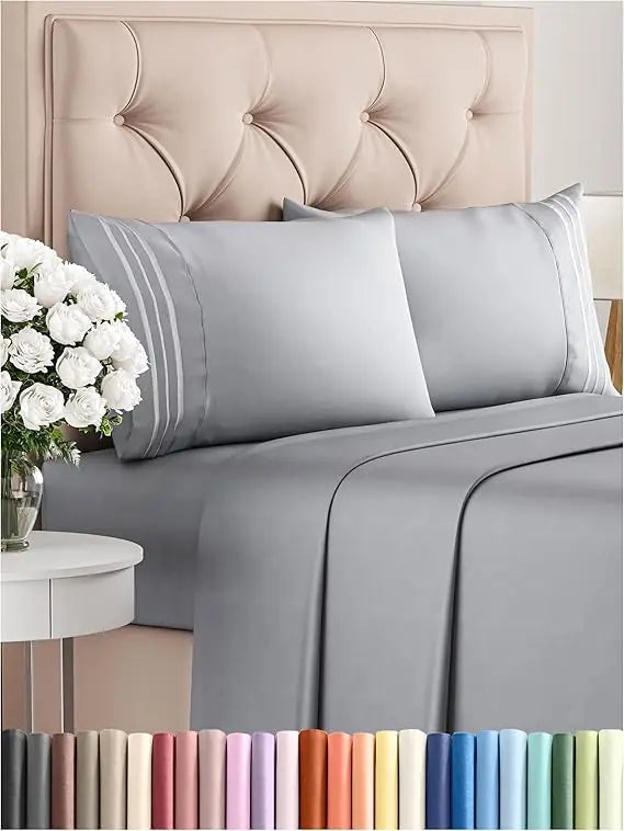 California King 4-Piece Sheet Set – Soft, Breathable & Cooling Hotel Luxury Bedding for Women, Men, Kids & Teens