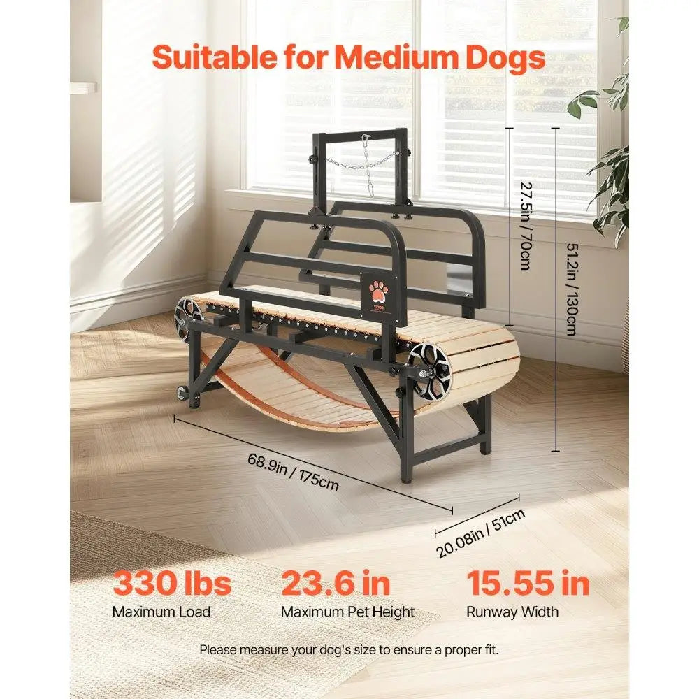 Dog Treadmill for Medium Size Dogs Up to 220 lbs – Indoor Pet Running Treadmill for Exercise & Training