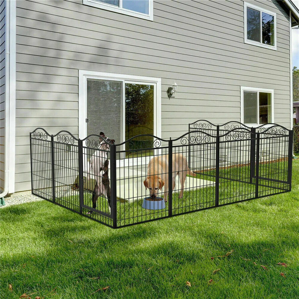 Heavy Duty Dog Playpen – 8-Panel Metal Fence with Gate for Pets, Indoor/Outdoor Kennel Cage Run for Dogs, Puppies & Small Animals