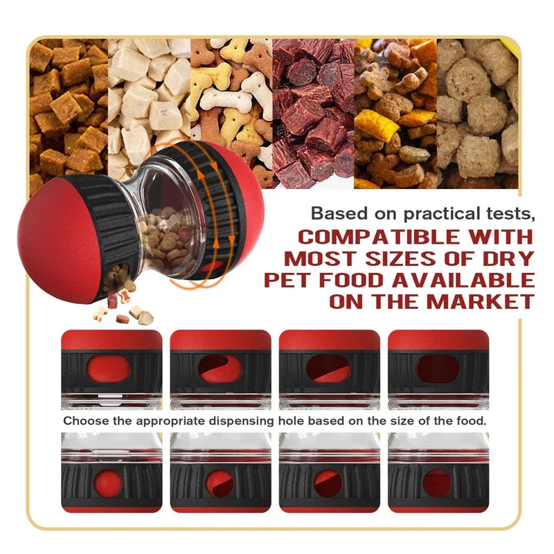 Sturdy Durable Interactive Elliptical Track Rolling Pet Food Ball