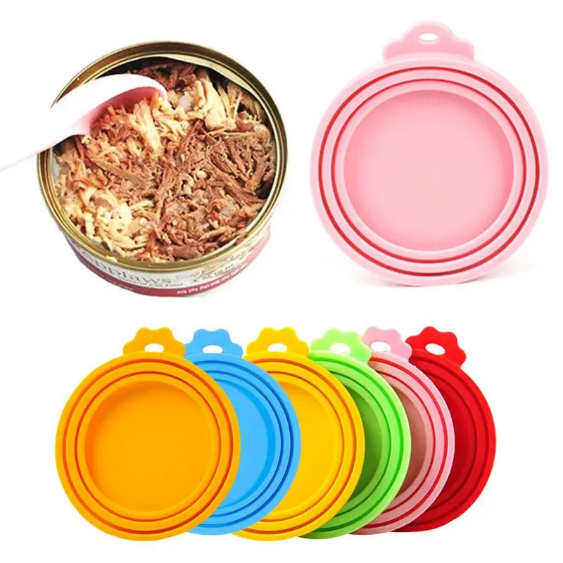 Reusable Silicone Pet Food Can Lid – Universal Fit Dog & Cat Food Cover – BPA-Free Storage Seal Cap for Cans – Daily Pet Feeding Supply