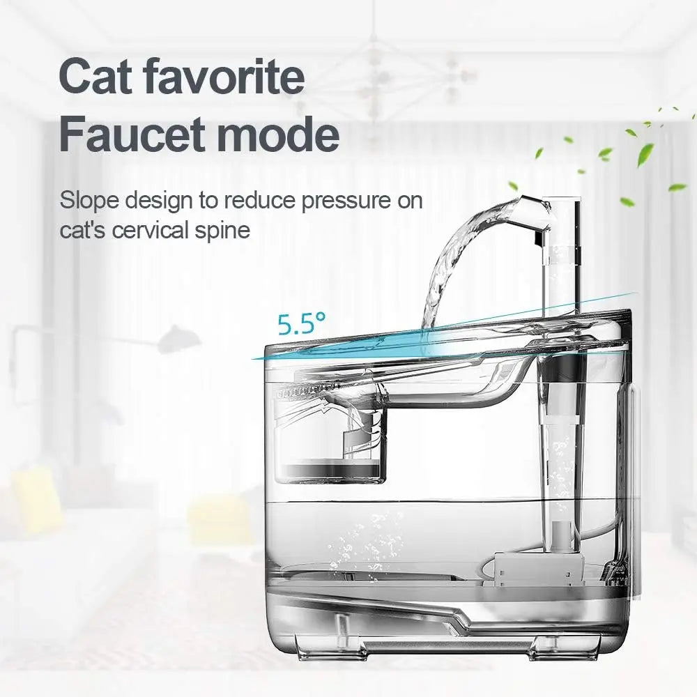 Automatic Pet Drinking Fountain with Replacement Faucet Kit