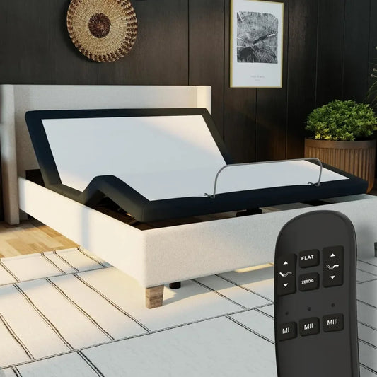 Adjustable Bed Base Frame with Head & Foot Incline – Wireless Remote Control, Easy Assembly, 10-Year Warranty