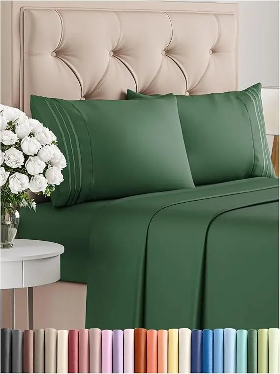 California King 4-Piece Sheet Set – Soft, Breathable & Cooling Hotel Luxury Bedding for Women, Men, Kids & Teens