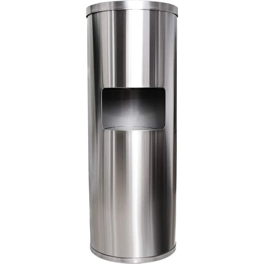 Stainless Steel Floor-Standing Wipe Dispenser with Built-In Trash Can – Fits Most Sanitizing & Disinfecting Wipe Refill Rolls