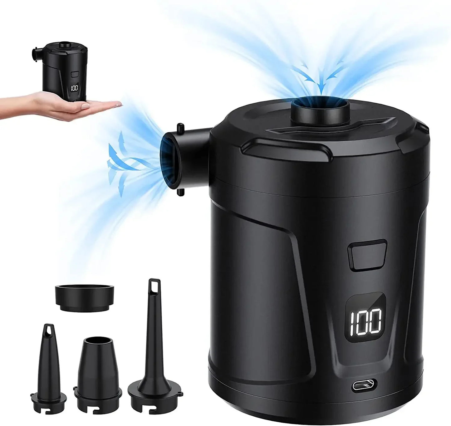 Electric Air Pump Compressor / Inflator With Rechargeable Battery