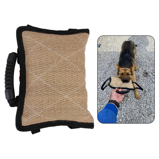 Durable Dog Bite Tug Toy with 2 Rope Handles – Training Chew Pillow for Medium & Large Dogs