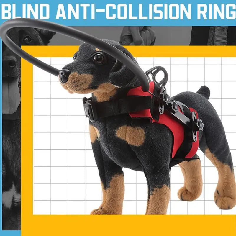 Blind Dog Harness with Bumper Ring – Lightweight Adjustable Guiding Device for Visually Impaired Pets – Safe & Comfortable Blind Dog Accessory