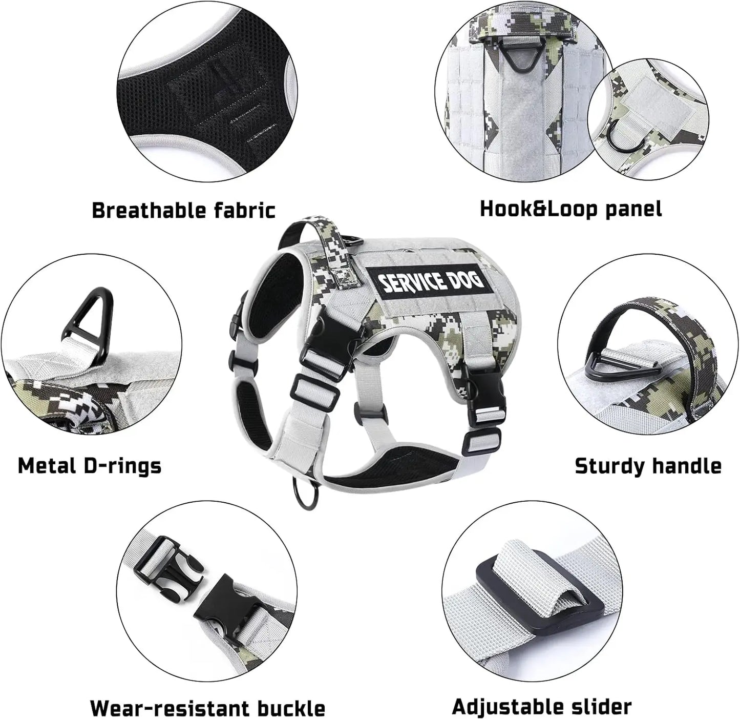 Personalized Nylon Reflective Pet Dog Harness – Adjustable Vest for Small, Medium & Large Dogs | Training & Walking Safety Gear