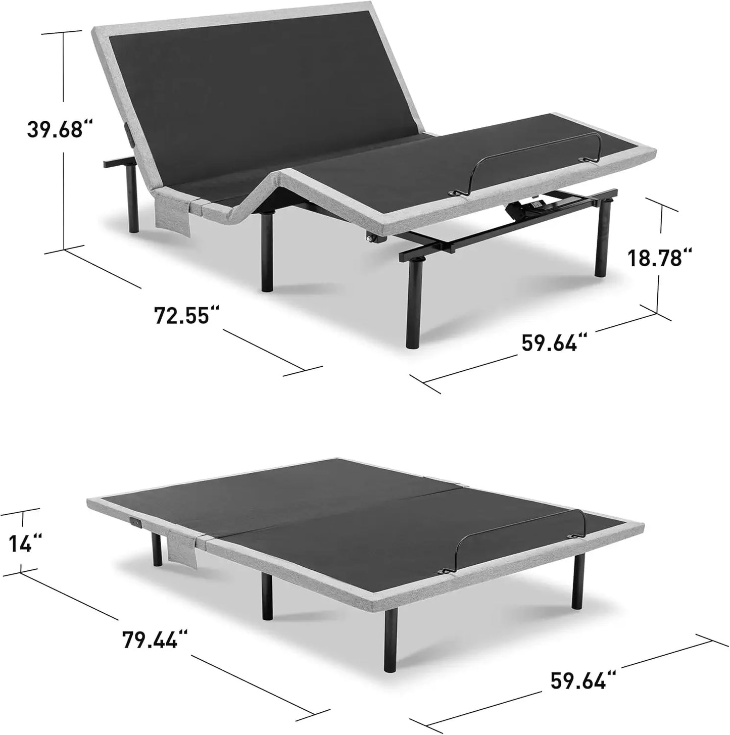 Queen Adjustable Bed Frame with Massage & Zero Gravity – Electric Base with Wireless Remote, Head & Foot Incline