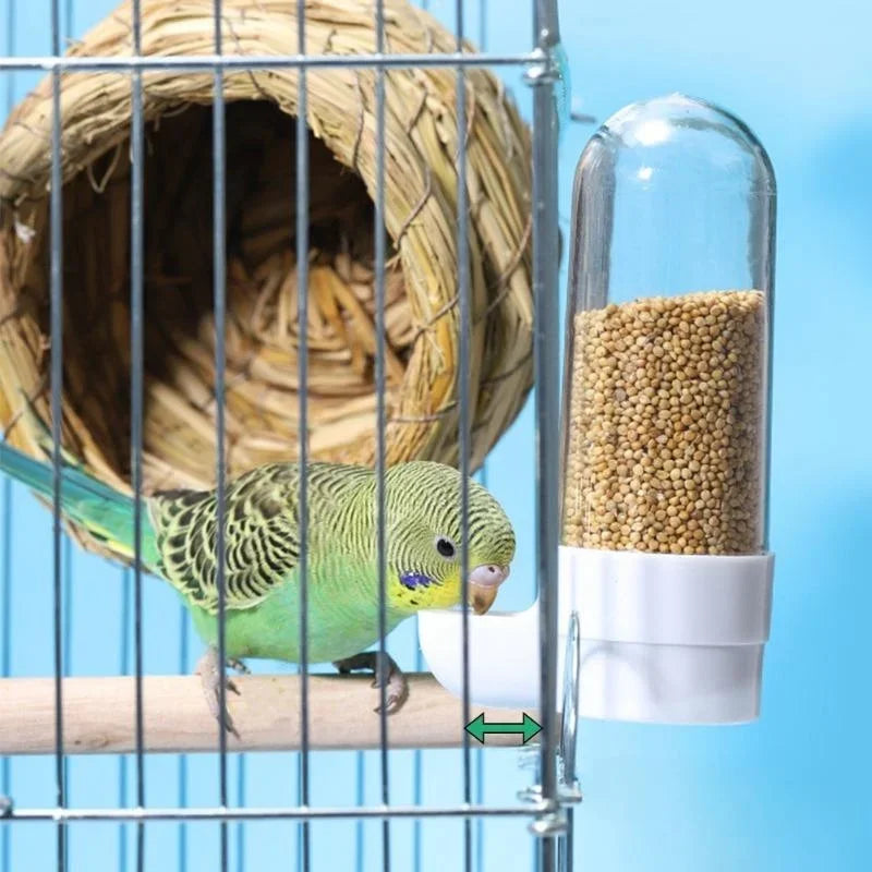 Hanging Pet Feeder & Water Dispenser – Squirrel & Parrot Food Box for Bird Cages, Durable Bird Supplies Accessory