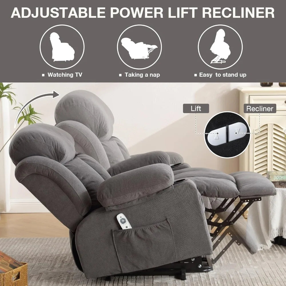 Power Lift Recliner with Heat and Massage