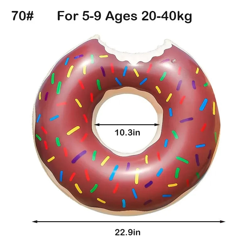 Rooxin Donut Swimming  Inflatable Swimming  Pool Float Ring