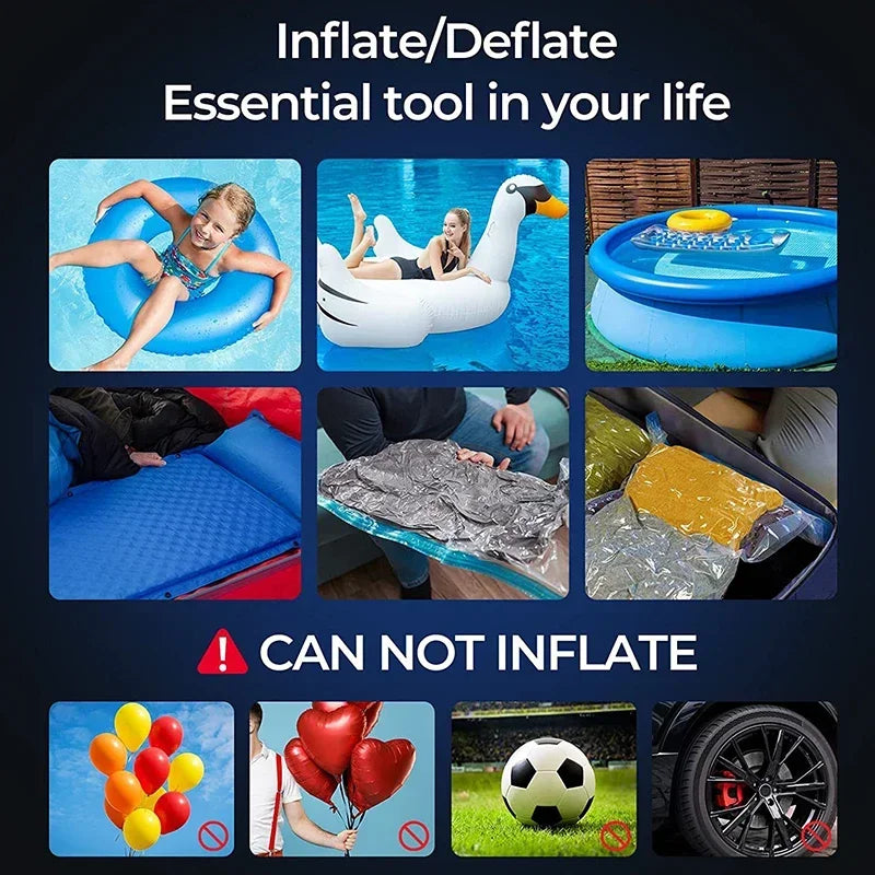 Electric Air Pump Compressor / Inflator With Rechargeable Battery