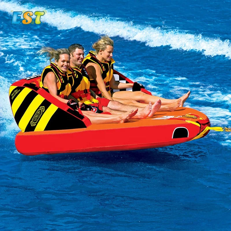 Inflatable Towable Surfing Water Toy – Water Ski Boat for Beach, Sea & Lake Fun