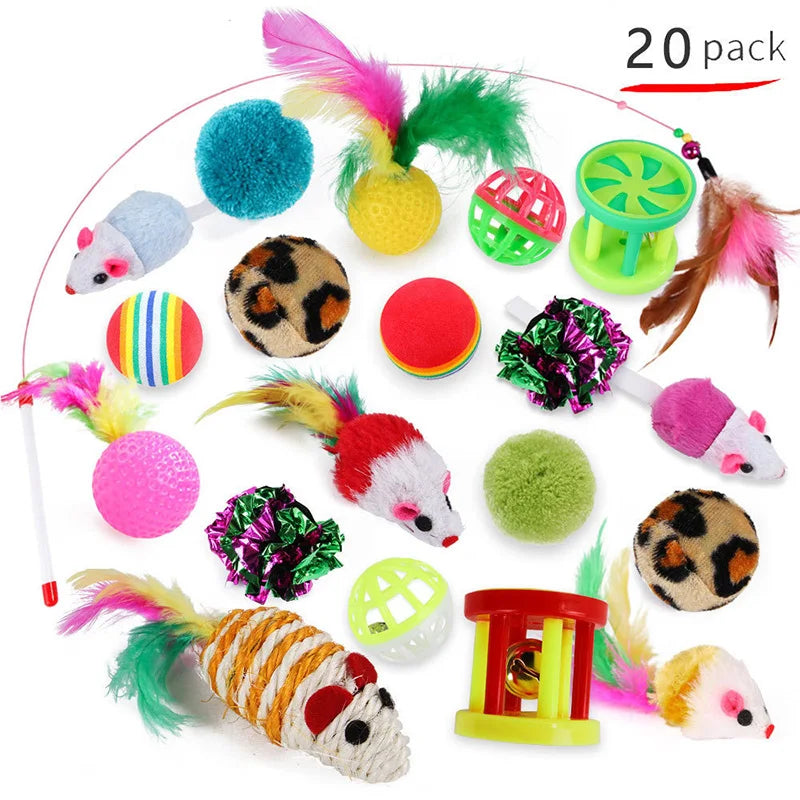 Pet Cat Toy Variety Pack - 21 Piece Set For Endless Fun