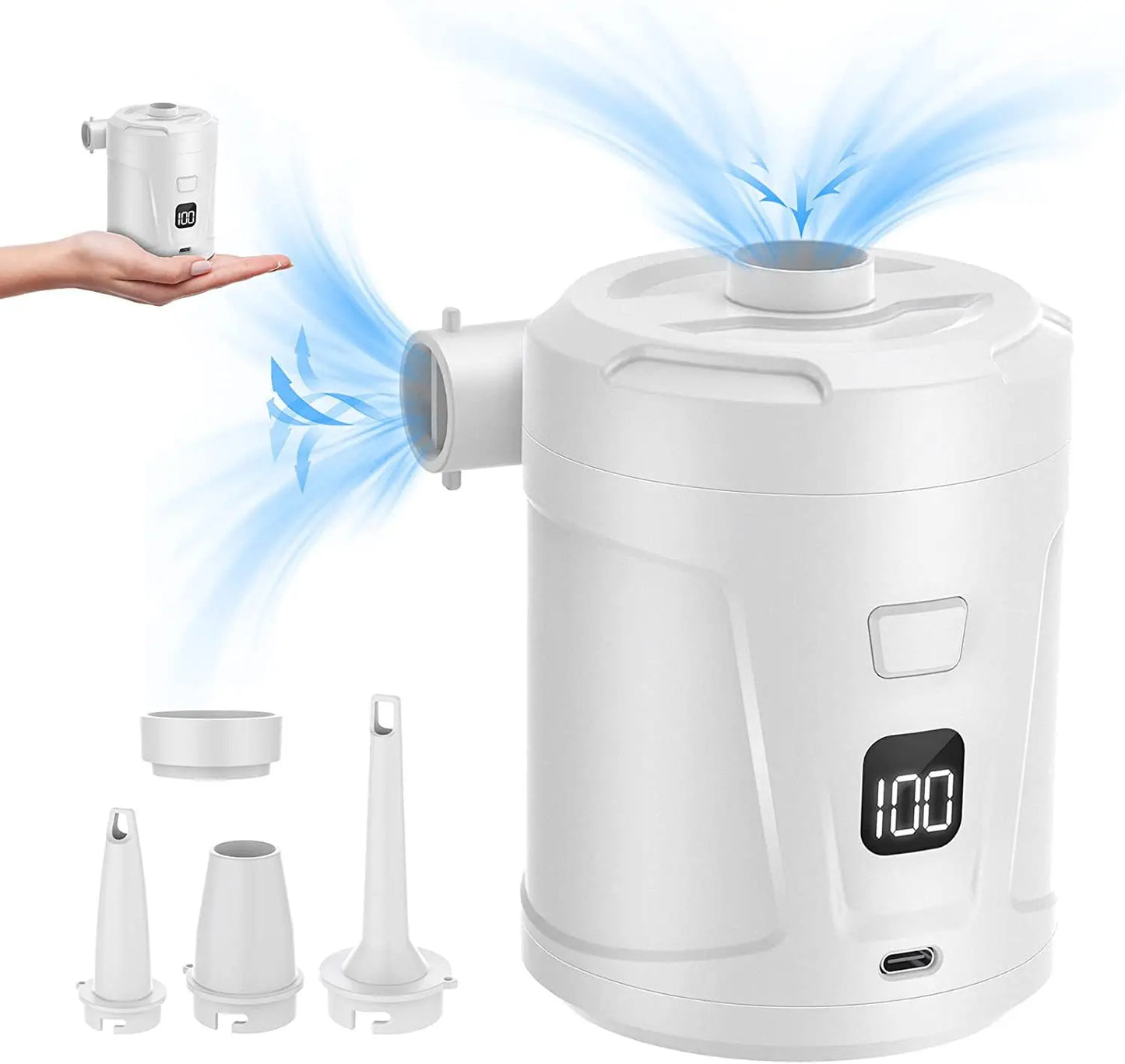 Electric Air Pump Compressor / Inflator With Rechargeable Battery
