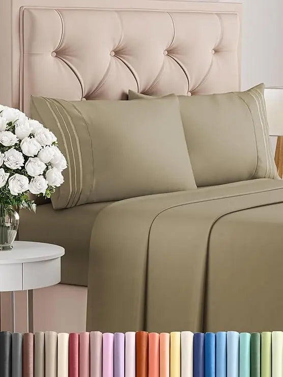 California King 4-Piece Sheet Set – Soft, Breathable & Cooling Hotel Luxury Bedding for Women, Men, Kids & Teens