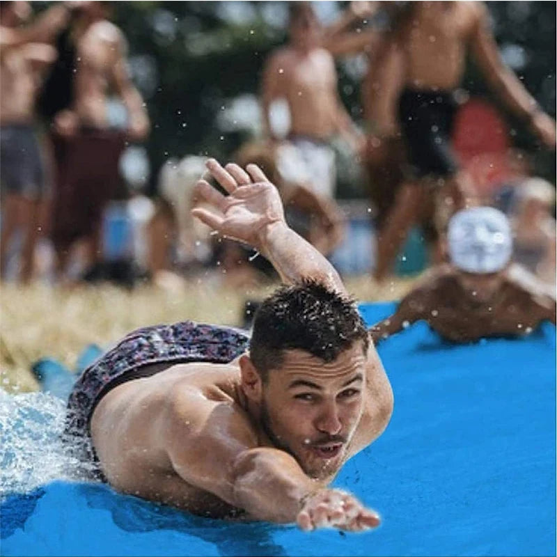 8M Heavy Duty Lawn Slip Water Slide – Waterproof Backyard Slip & Slide Tarp for Outdoor Summer Parties and Water Games