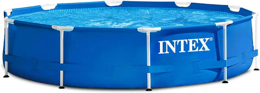 28200EH 10ft x 30in Round Above Ground Metal Frame Pool – 4-Person Outdoor Swimming Pool with Easy Setup (Pump Not Included)