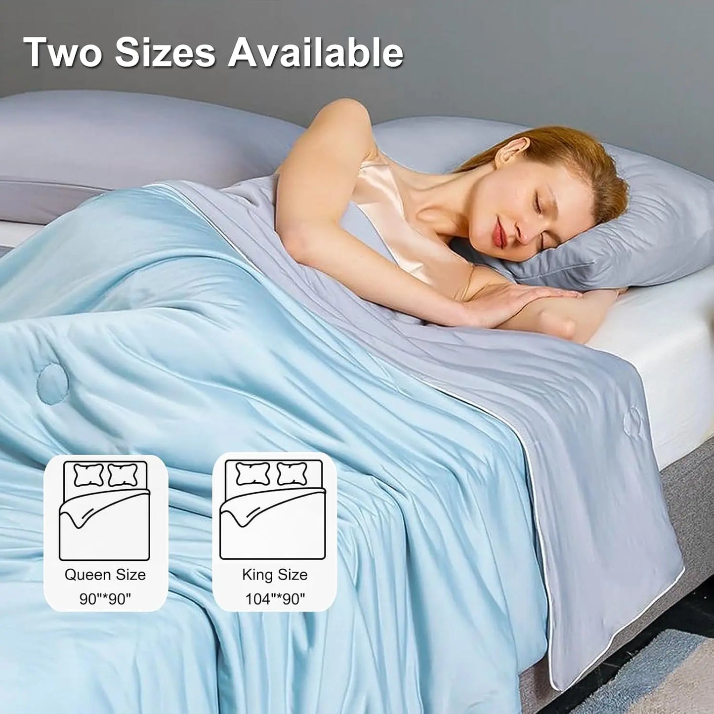 Cooling Blankets for Hot Sleepers – Cool Like Ice Cream Lightweight Blanket for Summer with Double Side Cold, Cooling Comforter