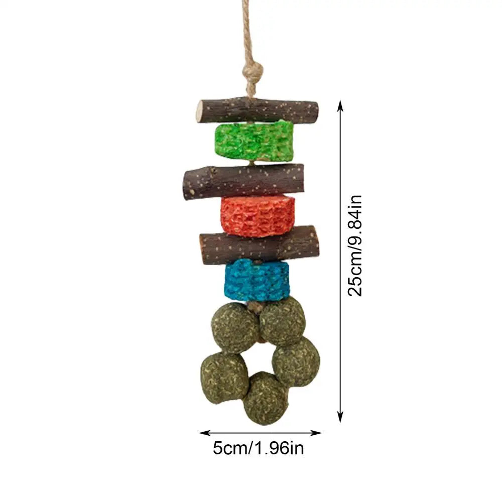 Wooden Chew Toys for Guinea Pigs – Natural Teething & Oral Care Toy for Hamsters, Hedgehogs, Degus, and Small Pets