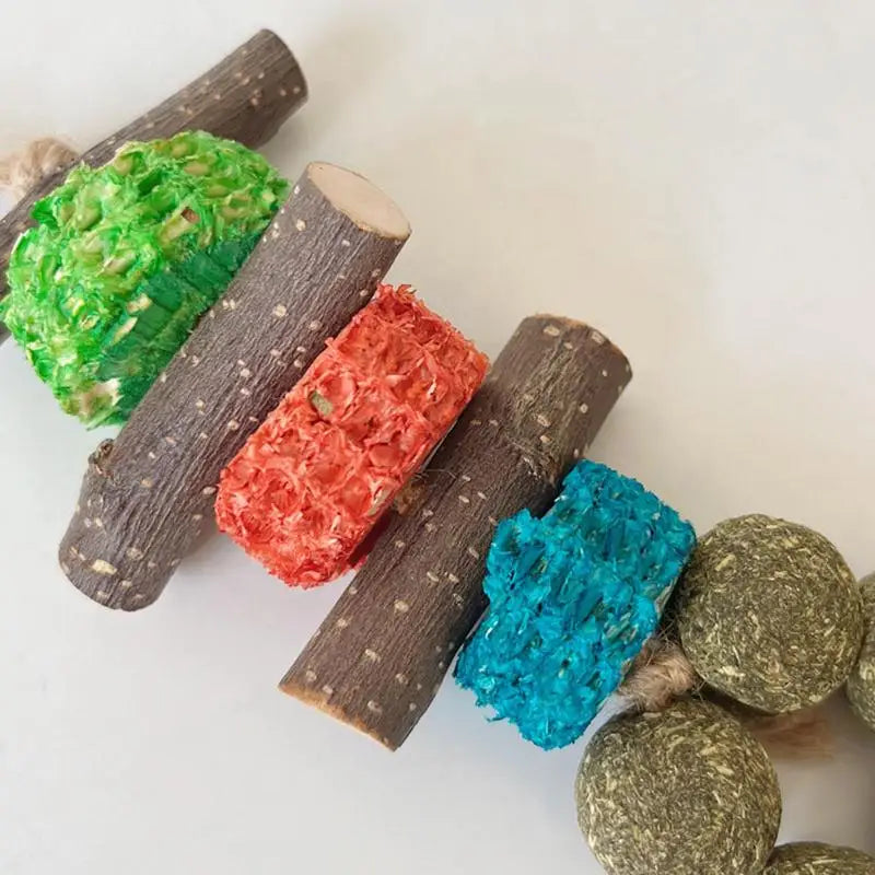 Wooden Chew Toys for Guinea Pigs – Natural Teething & Oral Care Toy for Hamsters, Hedgehogs, Degus, and Small Pets