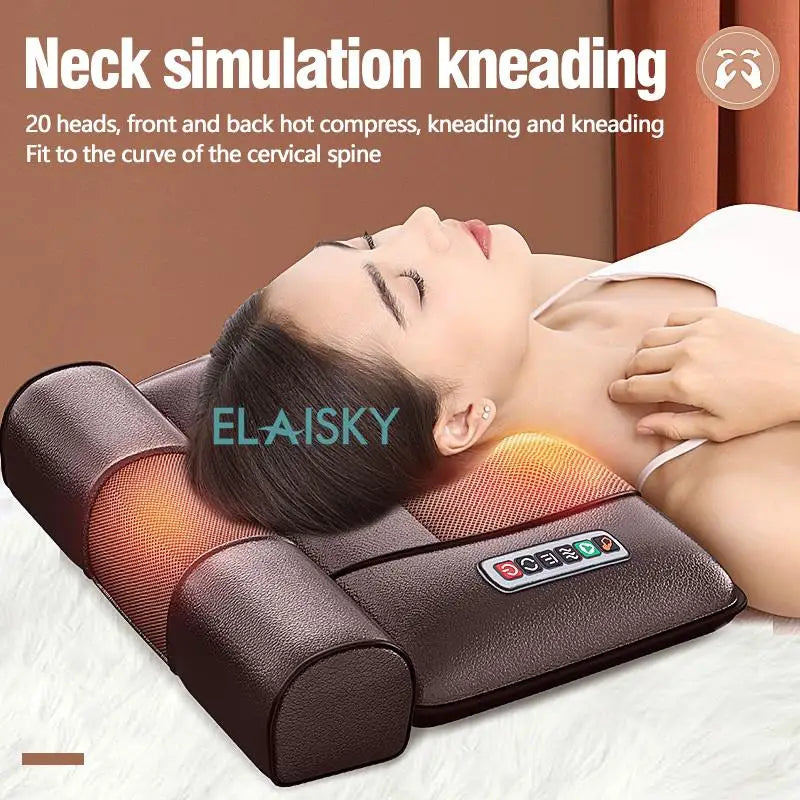 Electric Massage Mattress – Full Body Vibrating & Heating Infrared Massager Cushion for Neck, Back, Waist, Legs & Feet Pain Relief