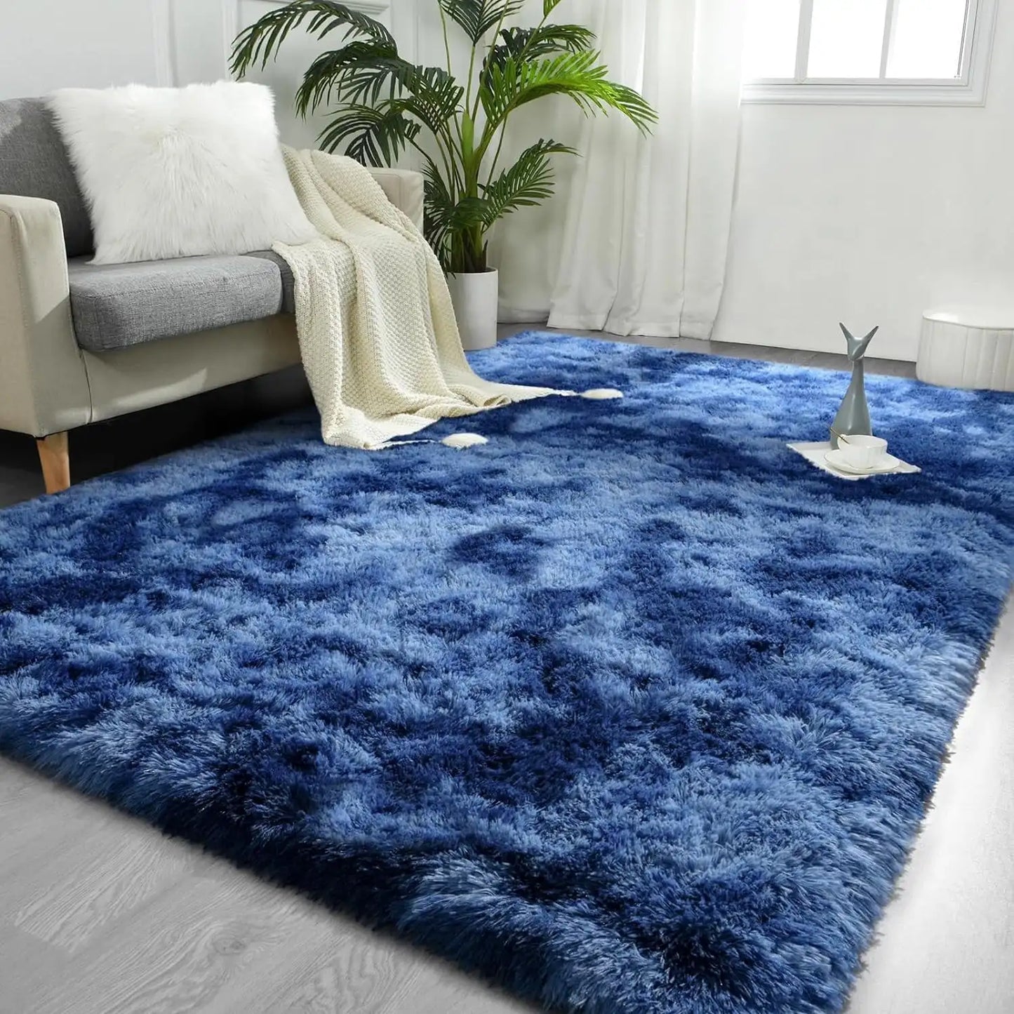 Super Soft Large Plush Tie Dye Velvet Rugs