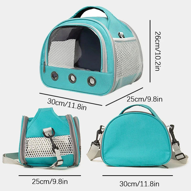 Foldable Pet Carrier Backpack – Portable Travel Bag with Cotton Cushion for Cats, Dogs, Birds & Rabbits | Anti-Suffocation, Airline-Approved