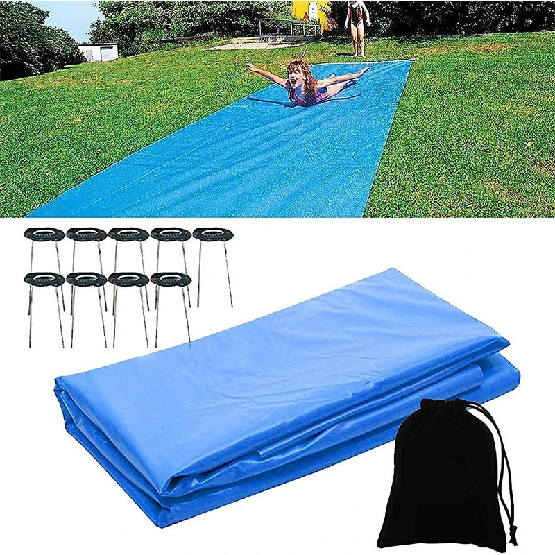 8M Heavy Duty Lawn Slip Water Slide – Waterproof Backyard Slip & Slide Tarp for Outdoor Summer Parties and Water Games