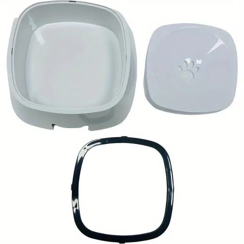 Spill-Proof Plastic Pet Water Bowl with Non-Slip Base