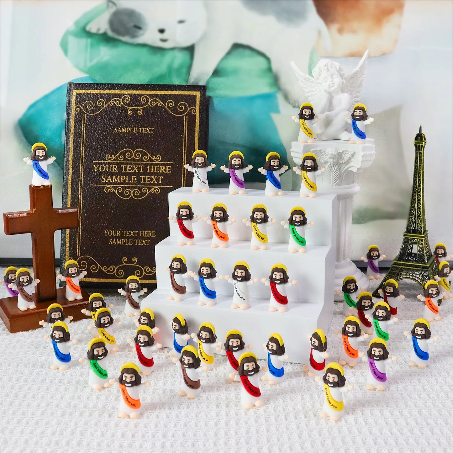 100/200PCS Multicolor Mini Jesus Figurines