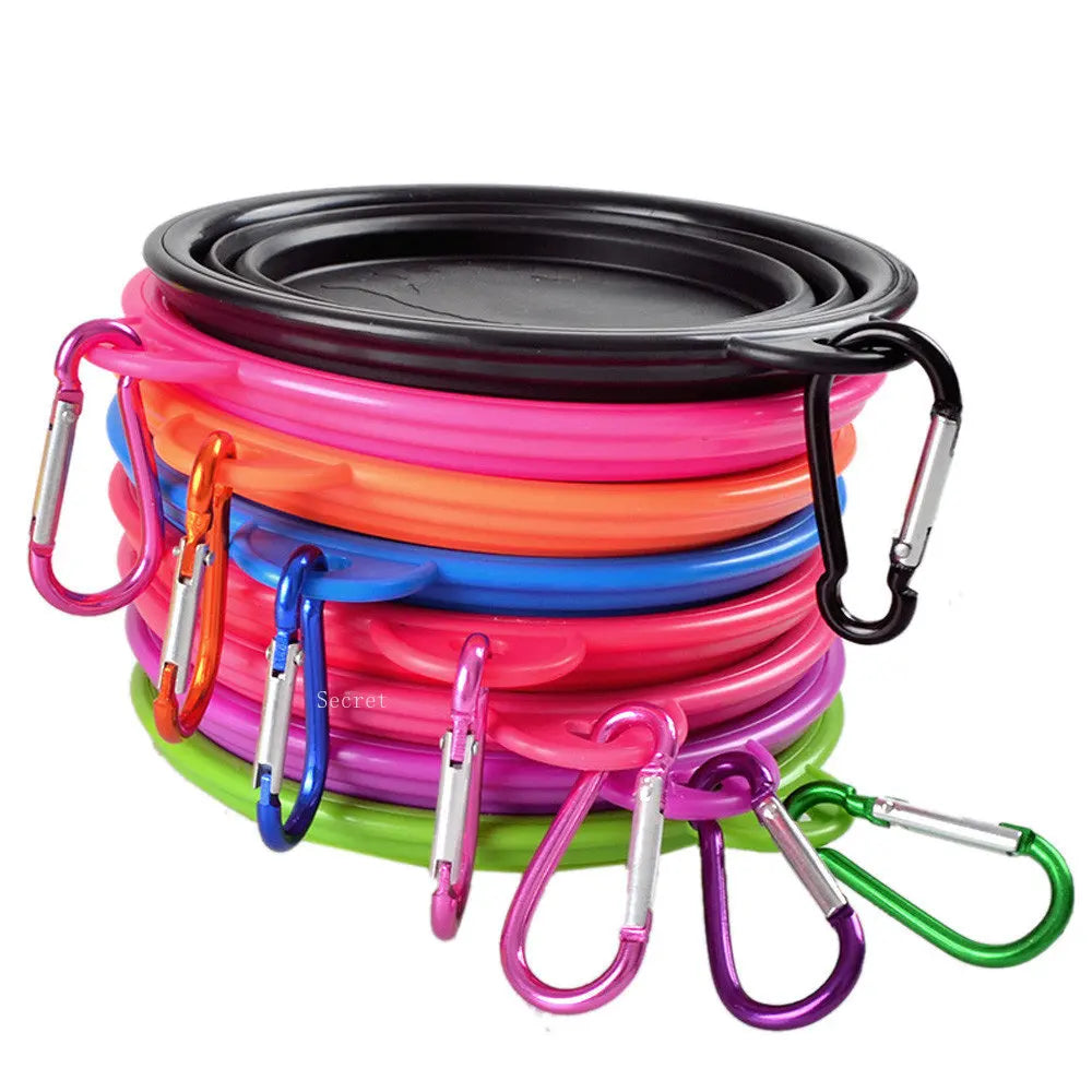 Collapsible Pet Silicone Food or Water Bowl