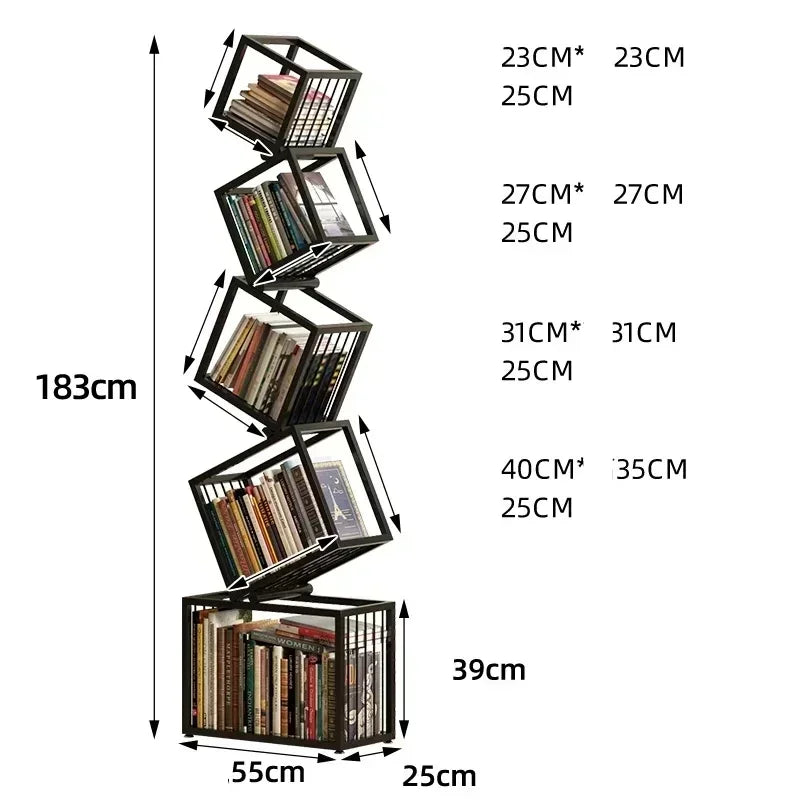 Rotating Boxes Bookshelf  / Storage Rack