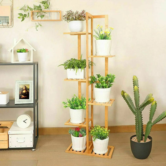 Bamboo 5 / 6  Tier  Plant Stand / Rack M