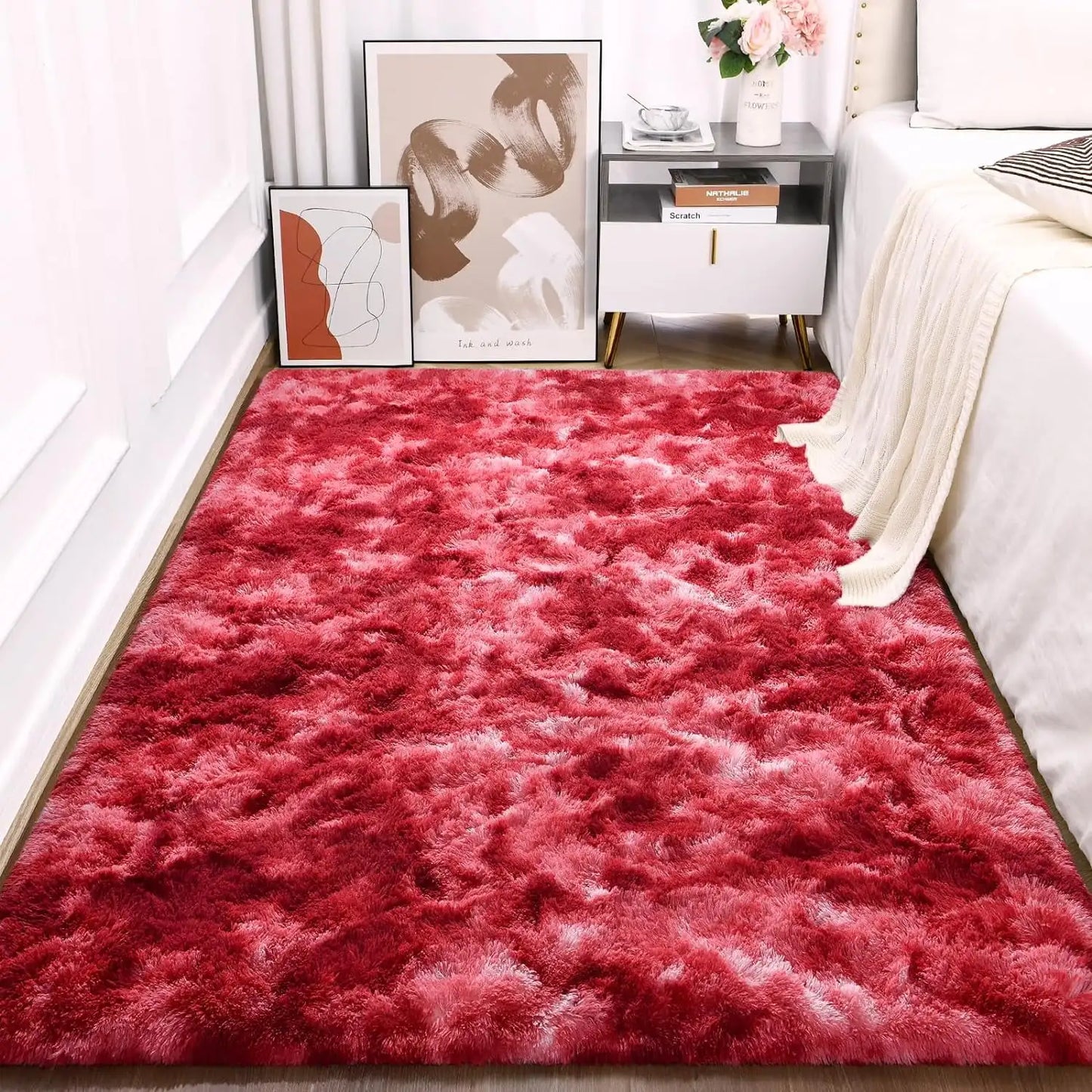 Super Soft Large Plush Tie Dye Velvet Rugs