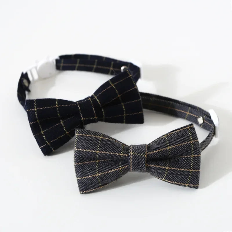 Adjustable Breakaway Cat Collar with Bell – Cute Bow Tie Kitten Collar for Cats & Small Dogs – Pet Accessories for Puppies & Kittens