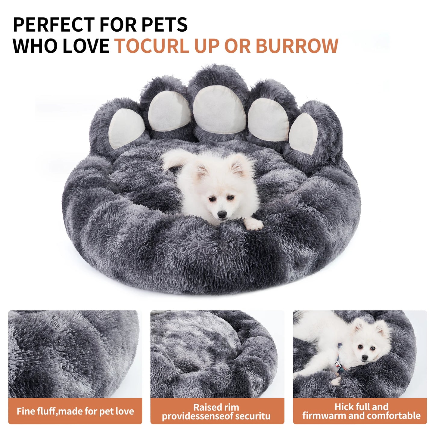 Paw Shaped Pet Dog Bed