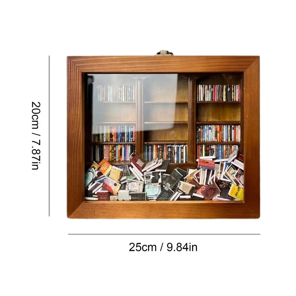 Creative Anti-Anxiety  Miniature Wood Bookcase / Bookshelf Display