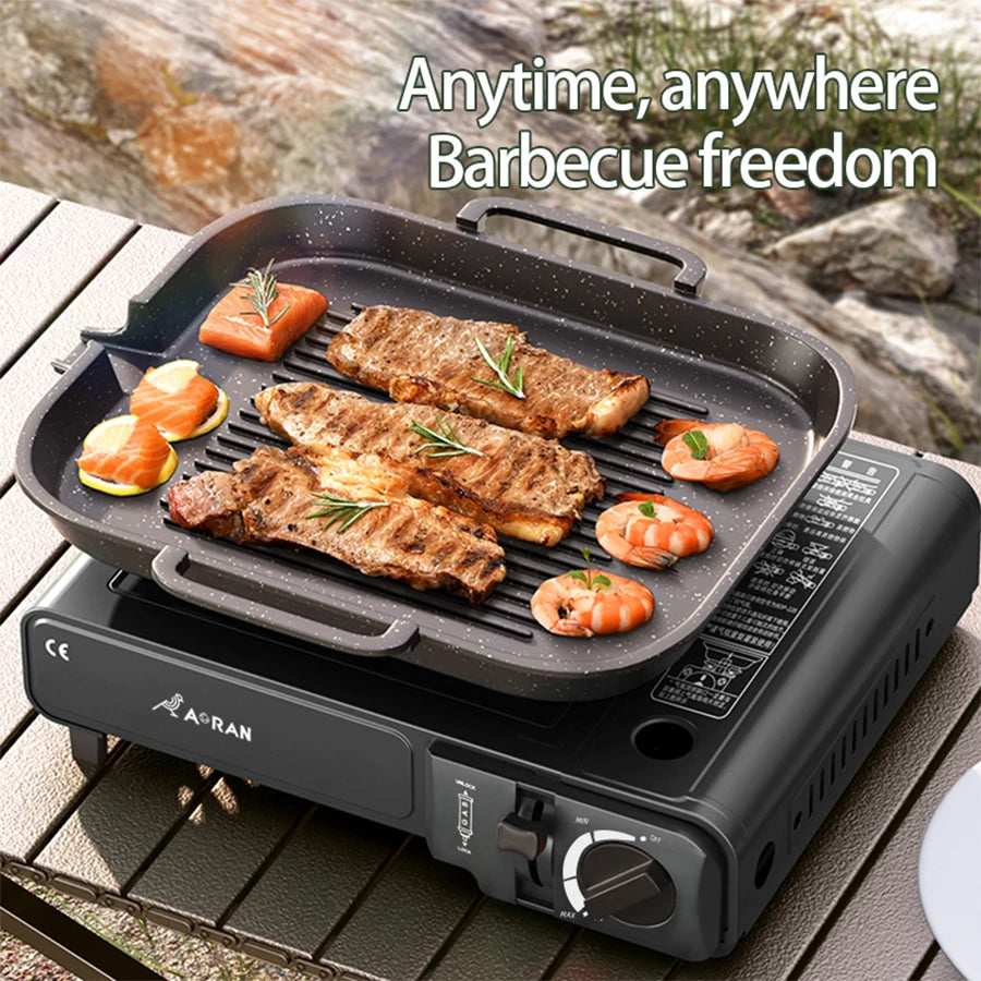 Portable Cassette Gas Stove – 2900W High-Power Outdoor Grill for Camping, Kitchen, and BBQ Cooking