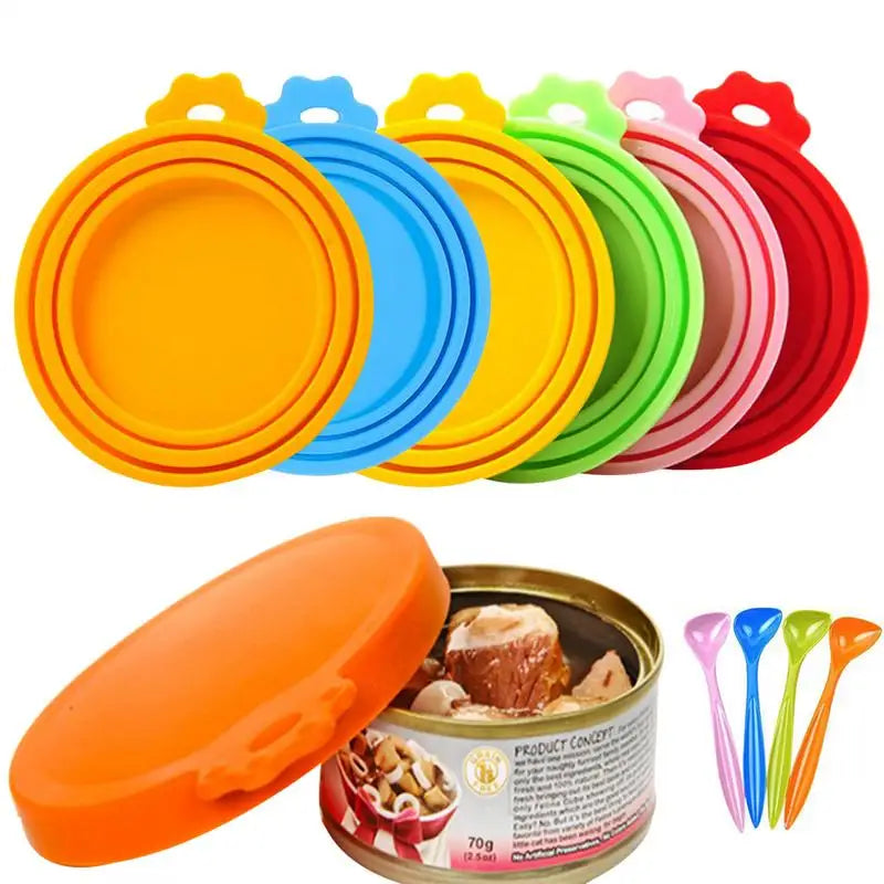 Reusable Silicone Pet Food Can Lid – Universal Fit Dog & Cat Food Cover – BPA-Free Storage Seal Cap for Cans – Daily Pet Feeding Supply