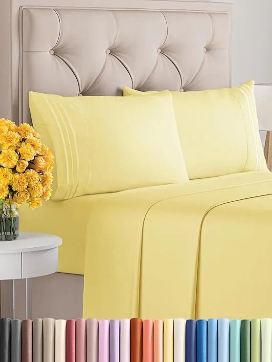 California King 4-Piece Sheet Set – Soft, Breathable & Cooling Hotel Luxury Bedding for Women, Men, Kids & Teens
