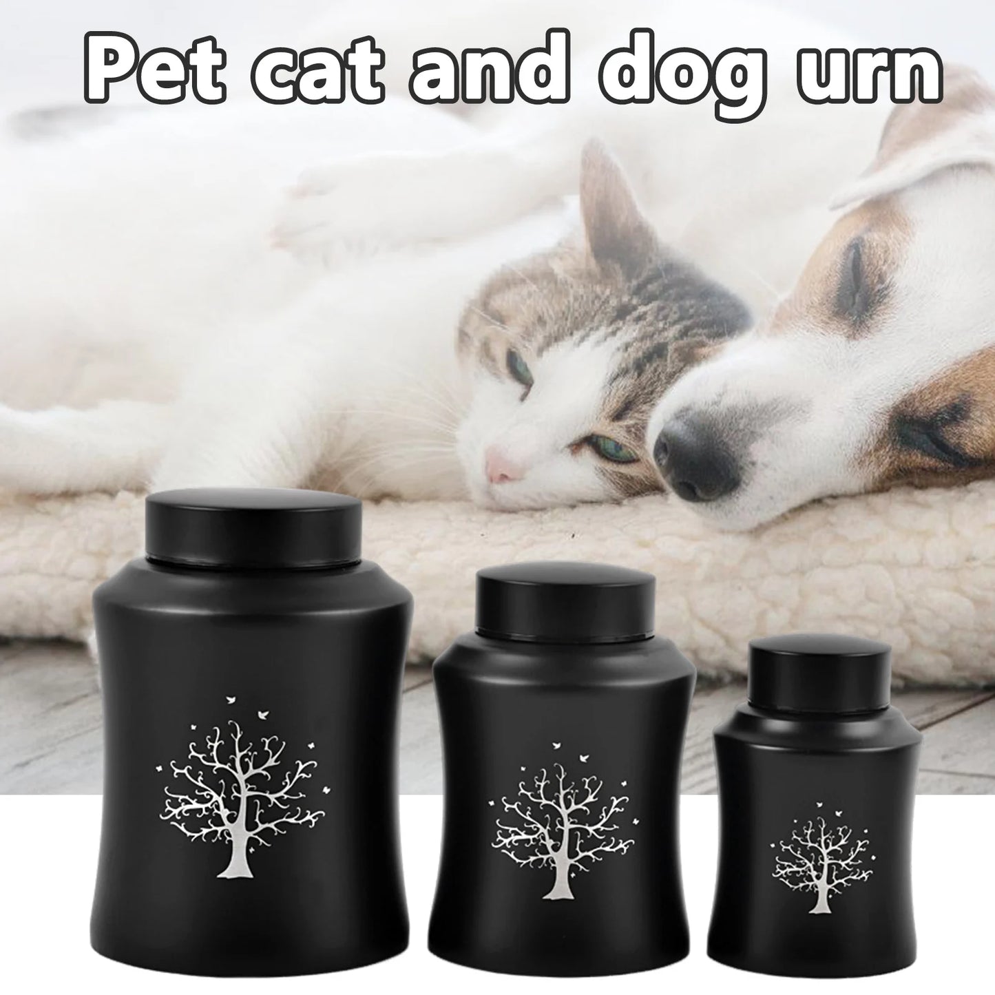 Stainless Steel Beloved Pet Memorial Urn – Cat Cremation Ashes Keepsake Urn, Memorable Pet Memory Gift