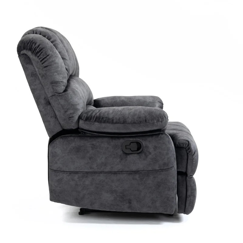 Large Manual Recliner Chair in Fabric – American-Style Lazy Reclining Chair for Adults, Comfortable Living Room Lounge Seat