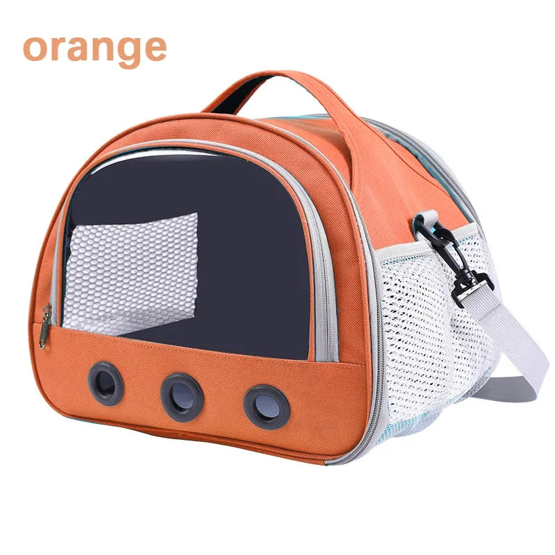 Foldable Pet Carrier Backpack – Portable Travel Bag with Cotton Cushion for Cats, Dogs, Birds & Rabbits | Anti-Suffocation, Airline-Approved